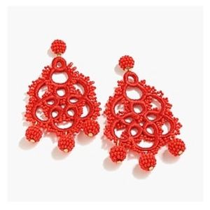 Jcrew beaded and embroidered earrings
